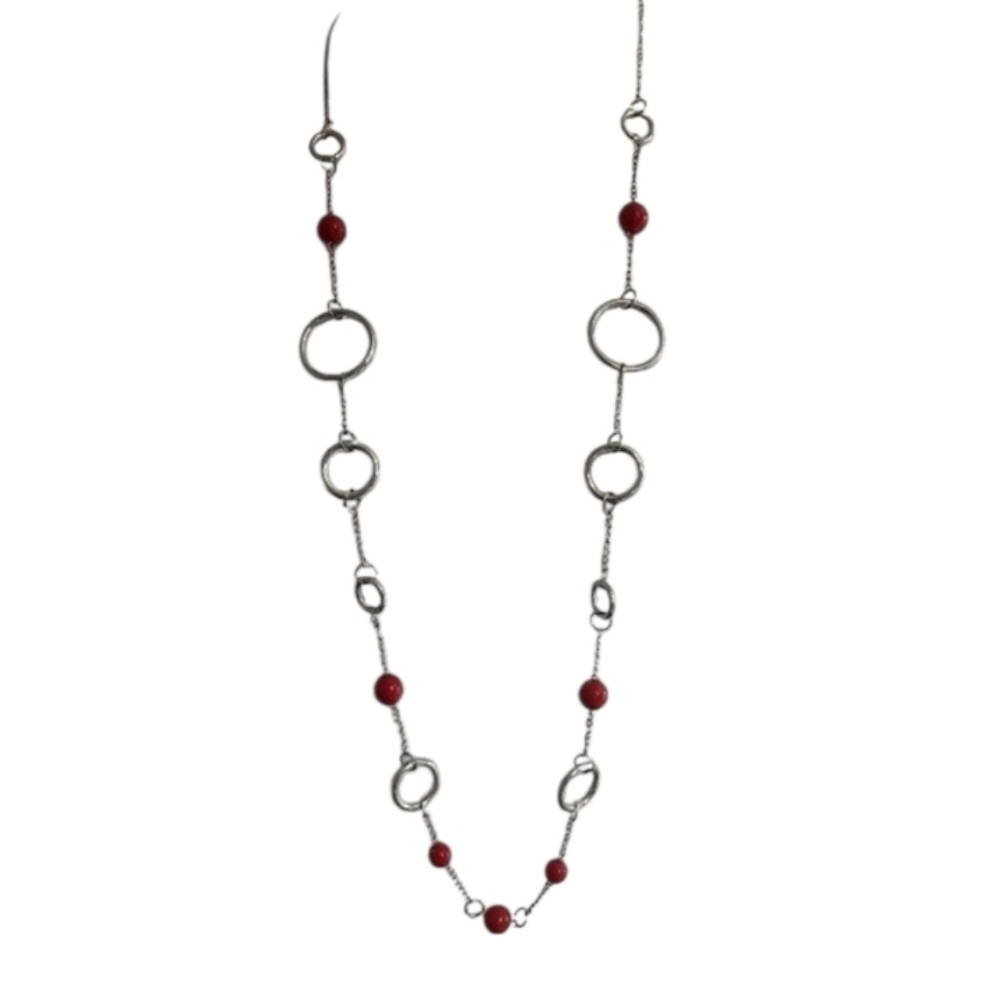 💥4 For $20💥Red Beaded Necklace and Earrings Set
